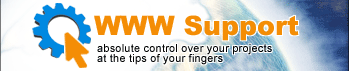 WWW Support. Absolute control over your projects at the tips of your fingers